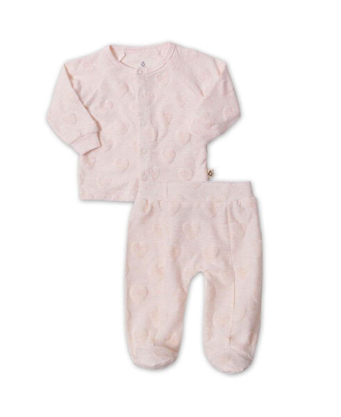 Baby Girls 2 Piece Footed Pajama