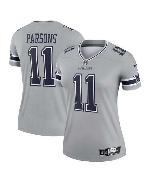 Women's Micah Parsons Silver Dallas Cowboys Inverted Legend Jersey