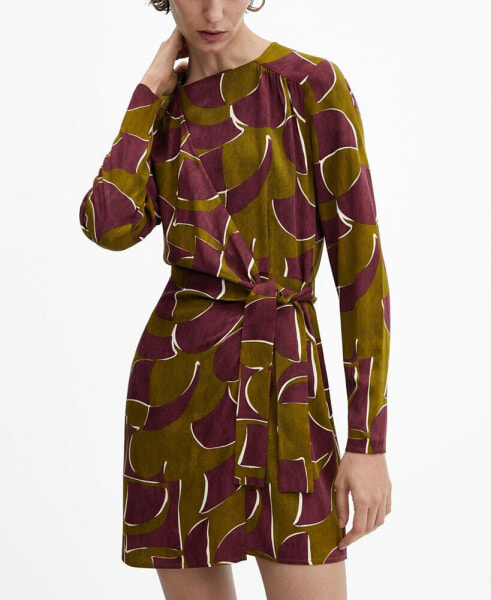 Women's Knotted Wrap Dress