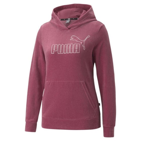 Puma Essential Velour Pullover Hoodie Plus Womens Size 1X Casual Outerwear 6743