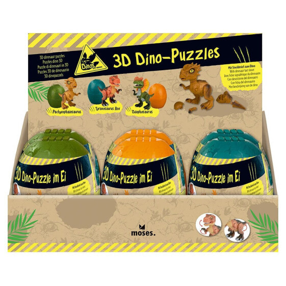 MOSES 3D Dinosaur Puzzle In An Egg 3 Assorted