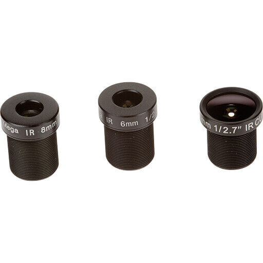 Axis Lens M12 Megapixel Mixed 6-pack - Lens - Black - AXIS M3014 AXIS M3113-R AXIS M3114-R AXIS P39-R - Wired
