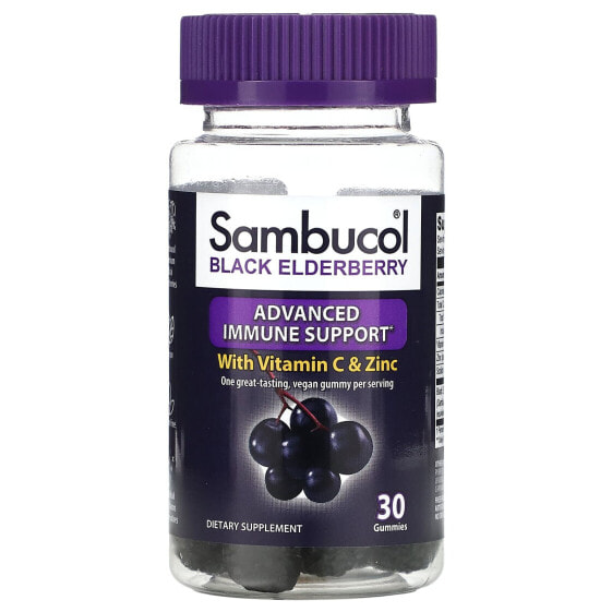 Товар для укрепления иммунитета Sambucol Черная бузина, с витамином С и цинком, 30 жевательных мишек
