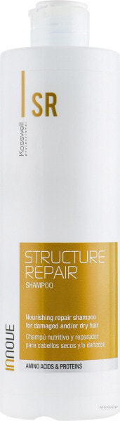 Nährendes und regenerierendes Shampoo für strapaziertes und trockenes Haar - Kosswell Professional Innove Structure Repair Shampoo 500 ml