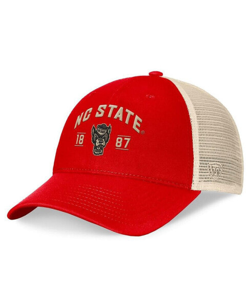 Men's Red NC State Wolfpack Heritage Waylon Trucker Adjustable Hat