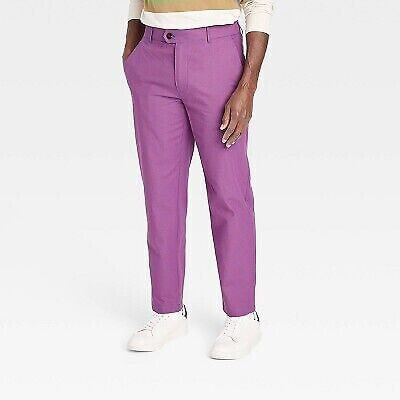 Houston White Adult Checkered Chino Pants - Purple M