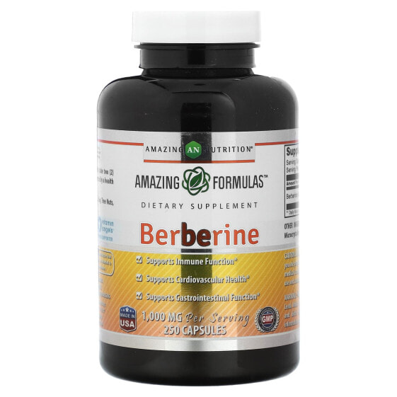 Berberine, 1,000 mg, 250 Capsules (500 mg per Capsule)