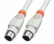 Lindy 8 Pin Mini DIN Cable 5 m - 5 m - Male/Male - Grey