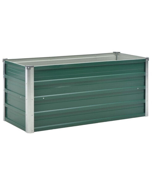 Garden Raised Bed Galvanized Steel 39.4"x15.7"x17.7" Green