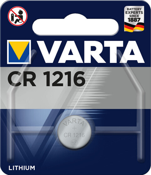 Одноразовая батарейка VARTA CR1216 Lithium 3V 1 шт 27 mAh Silver