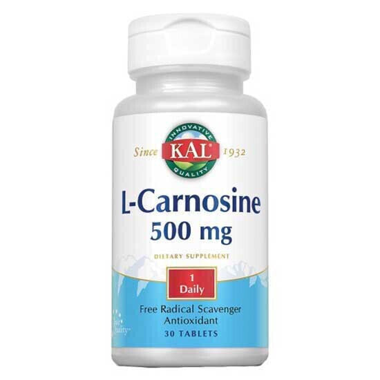KAL L-Carnosine 500mg Amino Acid 30 Tablets