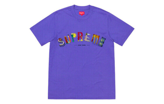Supreme SS19 City Arc Tee DustyPurple LogoT