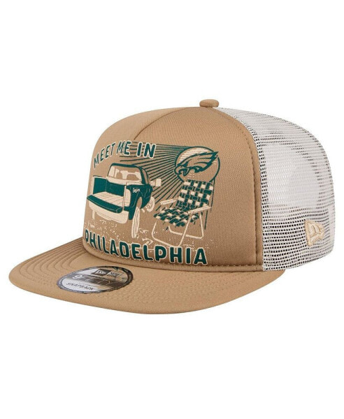 Men's Tan Philadelphia Eagles Meet Me 9FIFTY Snapback Hat