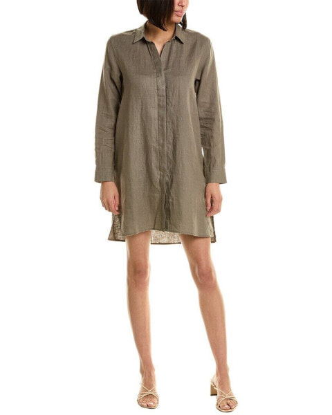 James Perse Linen Shirtdress Women's Grey 0