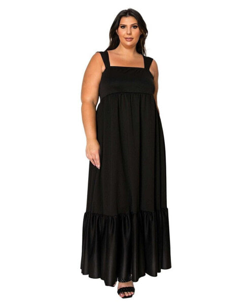 Plus Size Angelika Ruffled Hem Maxi Dress