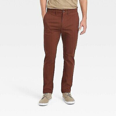 Men's Every Wear Slim Fit Chino Pants - Goodfellow & Co Burgundy 30x30