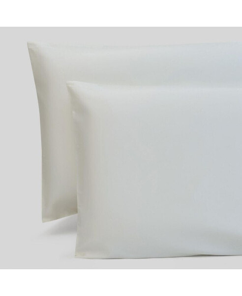 300 Thread Count Certified Organic Cotton Percale Pillowcase Set of 2