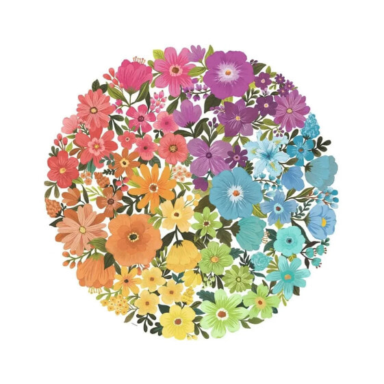 Пазл классический Ravensburger 500 деталей Blumen Farbkreis rund