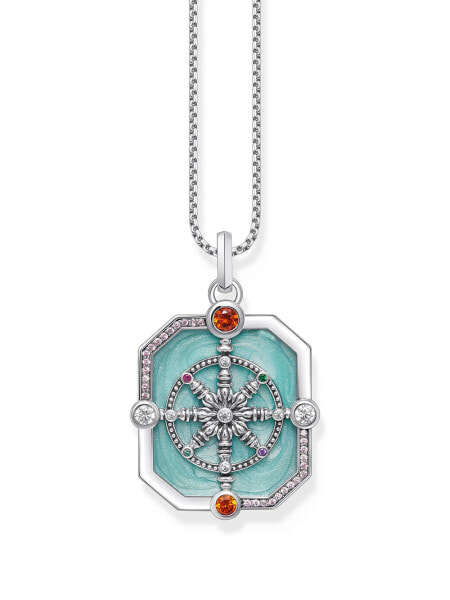 Thomas Sabo PE961-340-7 Silver pendant Wheel of Karma + zirconia