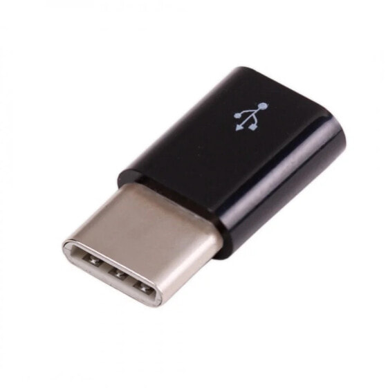 USB micro-B - USB-C - original adapter for Raspberry Pi 4 - black
