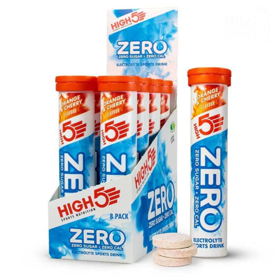 HIGH5 Zero Tablets Box 8 x 20 Units Orange & Cherry