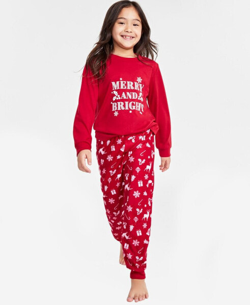 Matching Toddler, Little & Big Kids Mix It Merry & Bright Pajamas Set, Created for Macy's