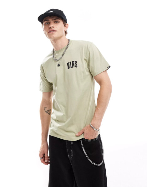 Vans varsity small logo short sleeve t-shirt in light tan