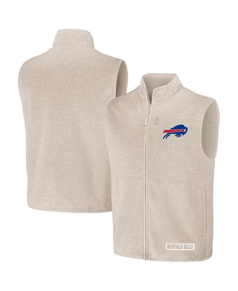 Men's NFL x Darius Rucker Collection by Oatmeal Buffalo Bills Full-Zip Sweater Vest