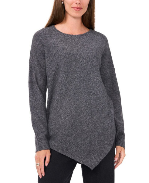 Women's Crewneck Asymmetrical Sweater