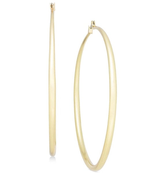 Extra Large 2-1/2" Gold-Tone Hoop Earrings