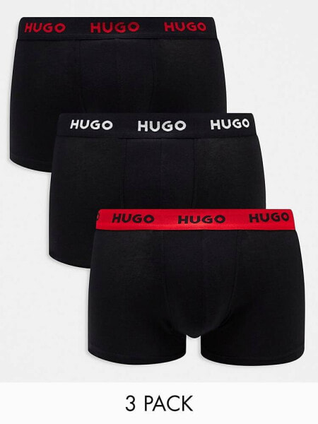 Hugo Bodywear 3 pack trunks in black