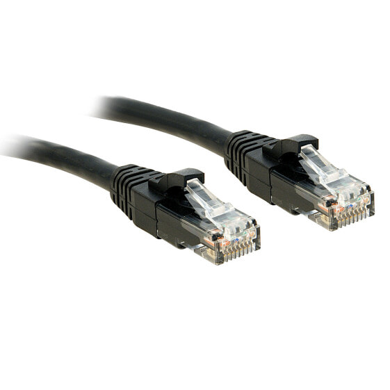 Lindy 5m Cat.6 U/UTP Cable - Black - 5 m - Cat6 - U/UTP (UTP) - RJ-45 - RJ-45