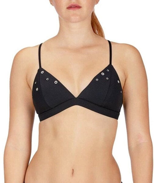 Hurley Women's 242926 Snap Surf Bikini Top Black Swimwear Size XS
