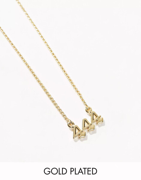 Pieces '444' angel number necklace in gold