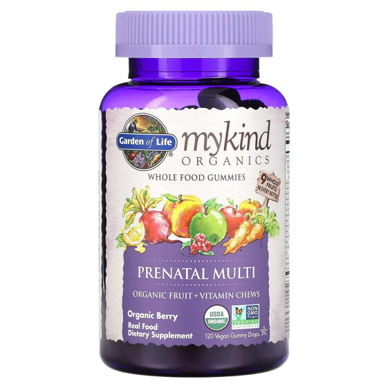 Мультивитамин органический Prenatal, MyKind Organics, ягодный, 120 веганских жевательных конфет