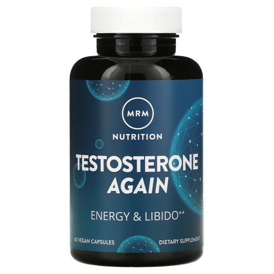 Витамины и добавки MRM Nutrition Тестостерон снова, Энергия и либидо, 60 веганских капсул