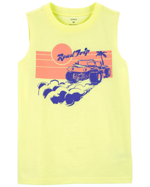 Kid Beach Car Graphic Tank XS