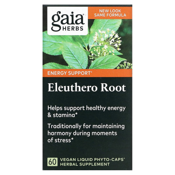 Травянистый экстракт элеутерококка 60 веганских жидких капсул Gaia Herbs