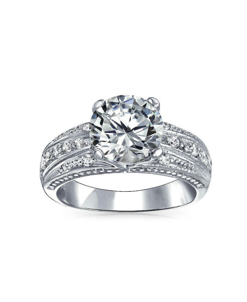 Кольцо Bling Jewelry Antique Style Brilliant Engagement