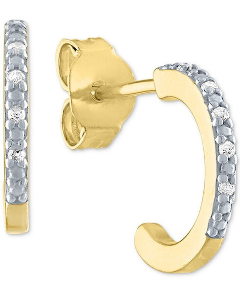 Серьги Macys Diamond Accent Hoop