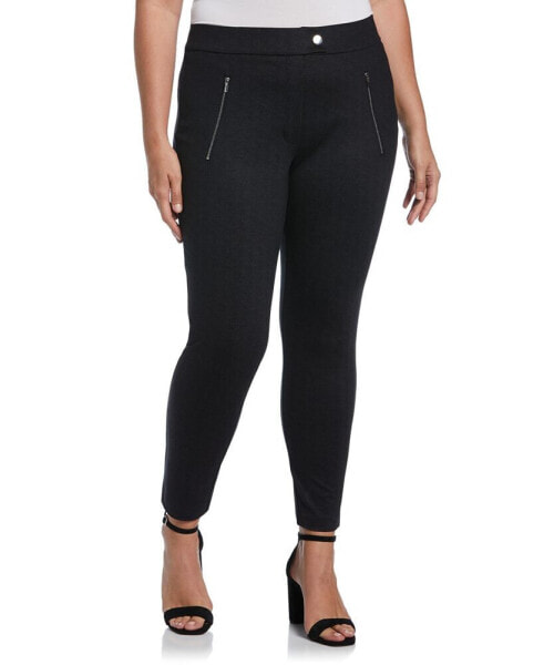 Plus Size Pull-On Pant with Zip Detail