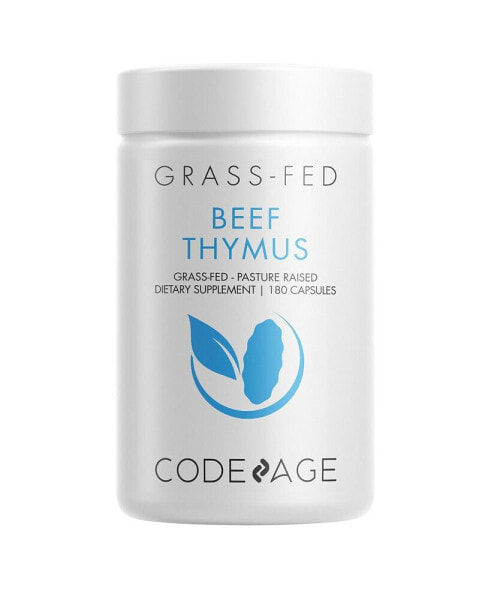 Grass-Fed Beef Thymus Pasture-Raised, Non-Defatted Supplement, Freeze-Dried - 180ct