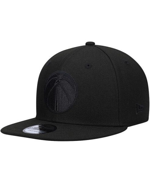 Men's Washington Wizards Black on Black 9FIFTY Snapback Hat