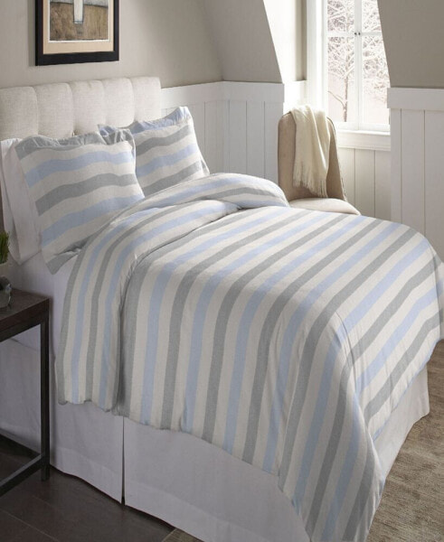 Одеяло из хлопка Pointehaven Savannah Stripe, супер плотность, Twin/Twin XL