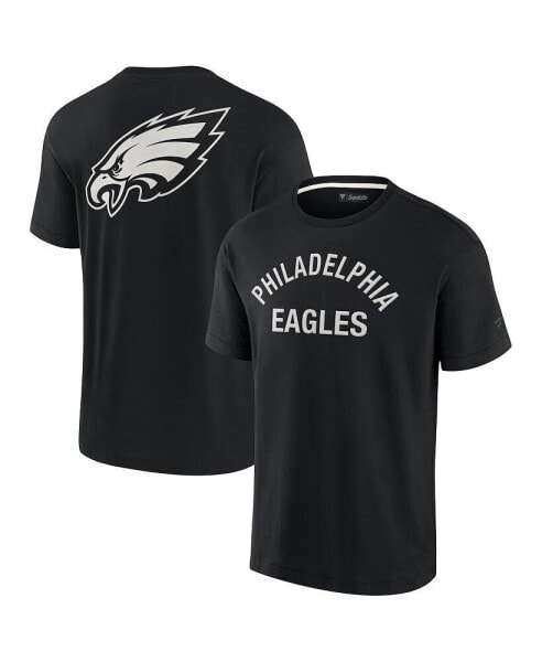 Men's and Women's Black Philadelphia Eagles Super Soft Short Sleeve T-shirt