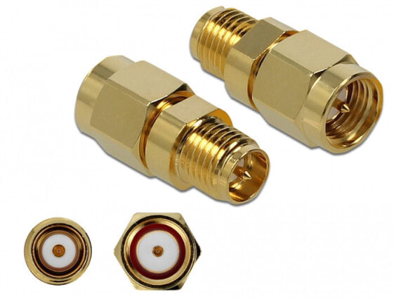 Delock 89973 - SMA - RP-SMA - Gold - Gold - 50 ? - 8 mm - 17.2 mm