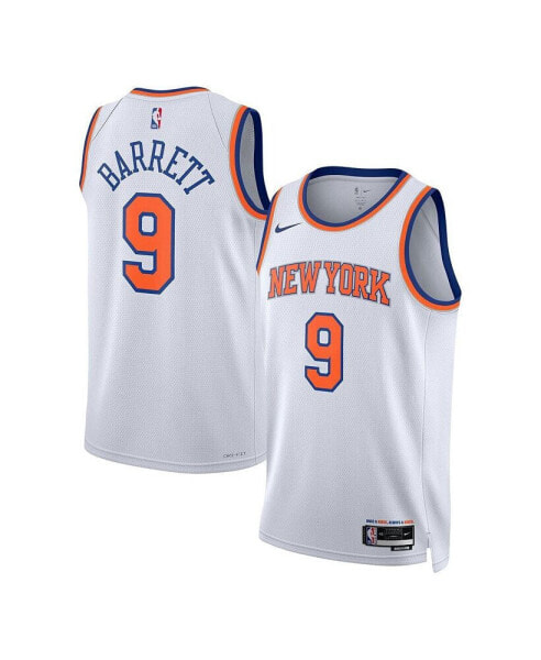 Футболка Nike мужская и женская RJ Barrett New York Knicks белая - Ассоциация