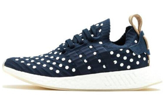 Кроссовки женские adidas Originals NMD_R2 Ronin Polka Dot сине-белые