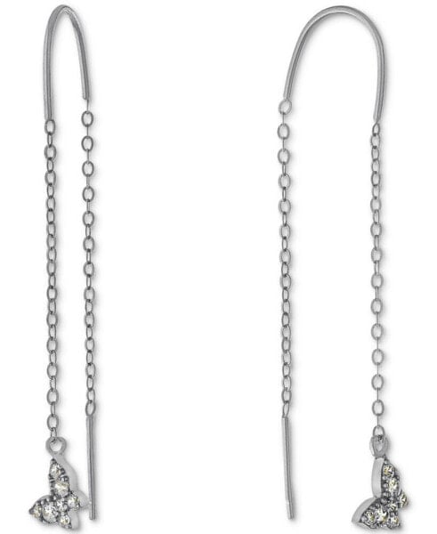Cubic Zirconia Butterfly Threader Earrings, Created for Macy's