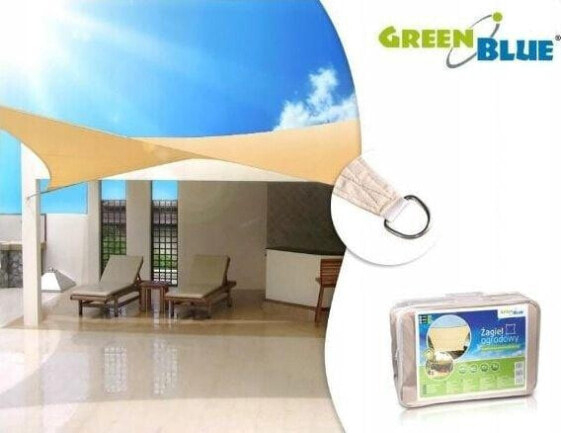 GreenBlue Garden sail shade UV polyester 4m square GreenBlue GB504 cream hydrophobic surface - GB504